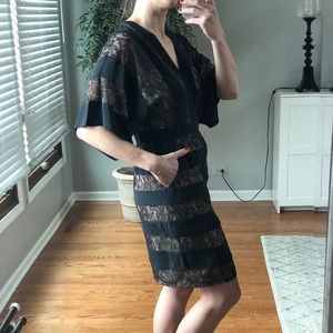 BCBG Max Azria kimono sleeve lace dress
